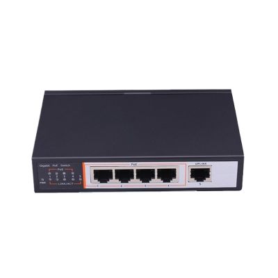 BAISULI Business Ethernet switches Unmanaged 4 Port Gigabit PoE Switch with One 1000M Uplink Port
