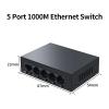 BAISULI Business Ethernet switches 5 Port Gigabit Ethernet Switch 1000Mbps Metal Network Fast Switcher view 2