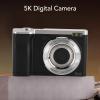 5K Digital Camera, 16MP Front 12MP Rear Autofocus Vlogging Camera with Retractable Lens, 2.4in 10x Optical Zoom Digital Point and Shoot Camera for Travel Party view 2