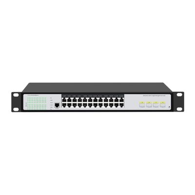 BAISULI Business Ethernet switches 24 Port 10/100/1000BASE-T + 4 Port 10G SFP+ L3 Managed Switch802.3at PoE Optional(PoE)