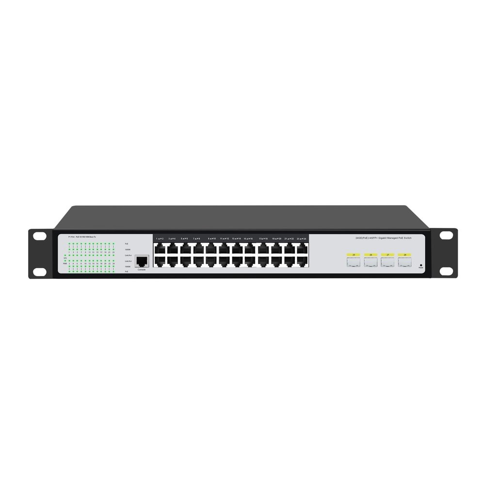BAISULI Business Ethernet switches 24 Port 10/100/1000BASE-T + 4 Port 10G SFP+ L3 Managed Switch802.3at PoE Optional(PoE)