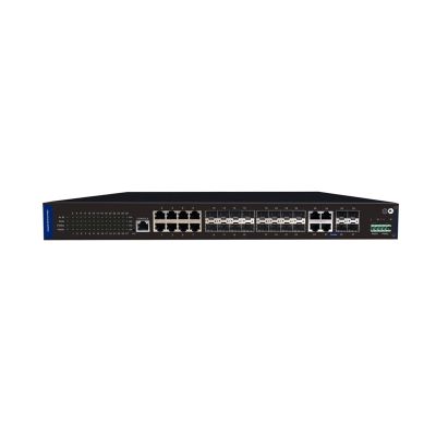 BAISULI Business Ethernet switches Network Managed Industrial 16-Port 100/1000BASE-X SFP + 4-Port TP/SFP Combo + 8-Port 10/100/1000BASE-T Ethernet Switch