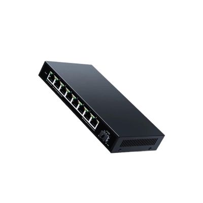 BAISULI Business Ethernet switches 2.5GbE Managed Switch 8 Port 2.5GBASE-T Network Switcher 10G SFP+ Slot Uplink Web Managed Hub Internet Splitter Fanless(E+U Adapter)