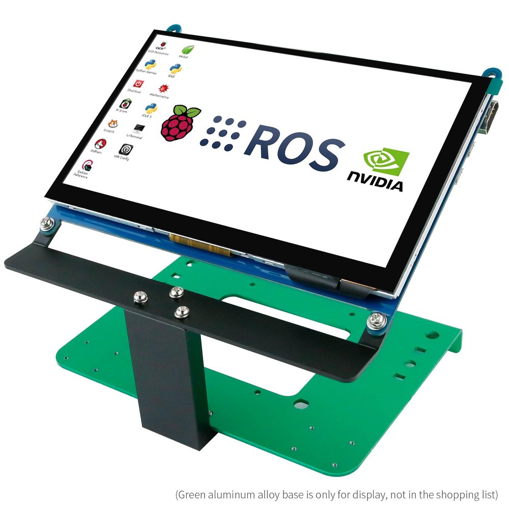 Yahboom 7 Inch Display Screen Metal Bracket Stand for ROS/RPi/Jetson and Other Conventional Robots