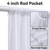 10ft15ft Wrinkle Free White Backdrop Curtain for Wedding Parties, 2 Panels 15 ft Long White Curtains Photo Backdrop Drapes Back Drop Cloth for Birthday Photography Background view 2