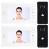 2 Units Wired Video Intercom System, 7 Inch Monitor Wired Video Doorbell Door Phone Kits, Night Vision Wide Angle Waterproof, 2 Way Talk Intercom for Villa Home Office Apartment view 1