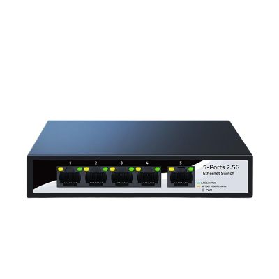 BAISULI Business Ethernet switches 2.5GbE Ethernet Switch 2.5GBASE-T 5 Port 2.5G RJ45 Fanless