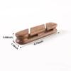 Black Walnut Solid Wood Desktop Solid Wire Data Cable Finishing Fixed Headphone Cable Clamp Line Storage Cable Manager Hub, USB Cable Bracket for Wall, Car, Office, Bedside Table (Brown, Small) view 2