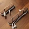 Black Walnut Solid Wood Desktop Solid Wire Data Cable Finishing Fixed Headphone Cable Clamp Line Storage Cable Manager Hub, USB Cable Bracket for Wall, Car, Office, Bedside Table (Brown, Small) view 4