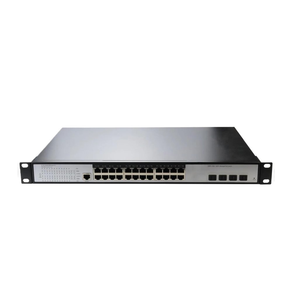 BAISULI Business Ethernet switches 24 Port 10/100/1000BASE-T + 4 Port 10G SFP+ L3 Managed Switch802.3at PoE Optional(Non-PoE)