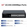 BAISULI Business Ethernet switches 16/24 Port Gigabit Ethernet Switch 1000Mbps Network Fast Switcher Hub Internet Splitter(ZX-SWG10160D-M) view 2