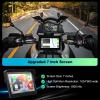 7 Inch Portable CarPlay for Motorcycle, Waterproof Touchscreen Wireless Car Play Android Auto Screen GPS Navigation for Motorbike, Siri Voice Control Dual Bluetooth TF-64G (M570 w/Cameras) view 3