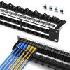 PBAEGAV Patch Panel 48 Port with 48 Pcs Cat6 Keystone JackEC Listed UTP 10G Support with Removable Back Bar 1U Network Patch Panel 19 Inch for Cat6,Cat5e,Cat5 (CAT6, 1U48Port) view 1