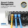 PBAEGAV Patch Panel 48 Port with 48 Pcs Cat6 Keystone JackEC Listed UTP 10G Support with Removable Back Bar 1U Network Patch Panel 19 Inch for Cat6,Cat5e,Cat5 (CAT6, 1U48Port) view 3