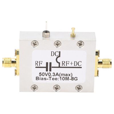 10MHZ 8GHz Bias Tee High Performance DC Block Coaxial RF Feed Amplifier Aluminum Alloy Casing