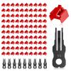 NataLink 100 Pcs RJ45 Port Lock with 10 Key, Locking RJ45 Port/Dust Blocker, RJ45 Dust Cover Cap Female Port Plugs Protector, Compatible RJ45 Port Devices, Red view 1