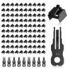 NataLink 100 Pcs RJ45 Port Lock with 10 Key, Locking RJ45 Port/Dust Blocker, RJ45 Dust Cover Cap Female Port Plugs Protector, Compatible RJ45 Port Devices, Black view 1