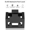 NataLink 100 Pcs RJ45 Port Lock with 10 Key, Locking RJ45 Port/Dust Blocker, RJ45 Dust Cover Cap Female Port Plugs Protector, Compatible RJ45 Port Devices, Black view 2