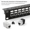 NataLink 100 Pcs RJ45 Port Lock with 10 Key, Locking RJ45 Port/Dust Blocker, RJ45 Dust Cover Cap Female Port Plugs Protector, Compatible RJ45 Port Devices, Black view 4