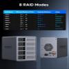 ORICO RAID 5 Bay HDD Enclosures USB 3.0 Push-Pull Mounting for 3.5-inch HDD, Max 110TB, External Direct Attached Storage 8 RAID Modes Supported 9858RU3 view 2