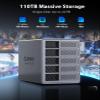 ORICO RAID 5 Bay HDD Enclosures USB 3.0 Push-Pull Mounting for 3.5-inch HDD, Max 110TB, External Direct Attached Storage 8 RAID Modes Supported 9858RU3 view 3