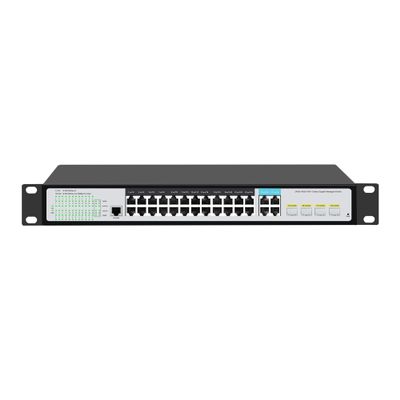 BAISULI Business Ethernet switches L2+ 24/48-Port 10/100/1000T + 4-Port 100/1000X SFP Managed Switch,802.3at PoE Optional(24RJ45 4SFP PoE)