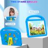 AGROMI Kids Case for iPad 9th/8th/7th Generation 10.2 Inch 2021/2020/2019, with Built-in Anti-Slip Handle/Foldable Stand/Shoulder Strap, Shockproof Protective Kids iPad 9th/8th/7th Gen Case 10.2 Inch view 3