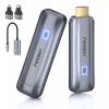 Wireless HDMI Transmitter and Receiver 4K, FIGEBNY Wireless HDMI Extender Sender Kit 2.4G/5G for Streaming Video Audio to Monitor for TV Box/PC/Laptop/HDTV/Projector Camera Portable Gray view 1