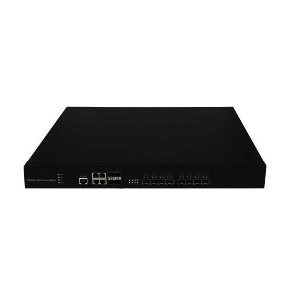 BAISULI Business Ethernet switches L2 Managed Gigabit Ethernet Switch with 4x10/100/1000M RJ45/4xSFP Combo Ports and 8x10G SFP+ Port Fiber Switch
