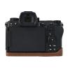 BMAOLLONGB Z6 III Case, Handmade PU Smooth Leather Half Camera Case Bag Cover Bottom Opening Version for Nikon Z6 III Z6III With Hand Strap (Coffee) view 3