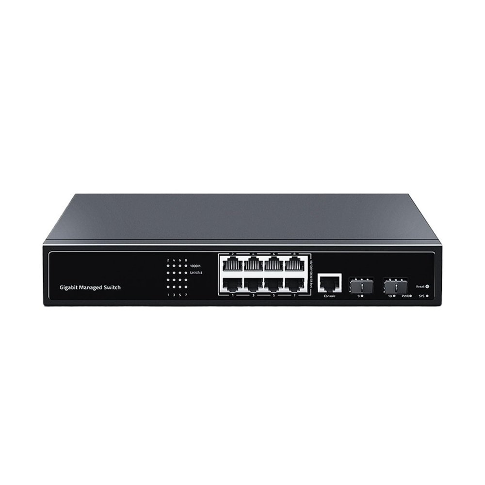 BAISULI Business Ethernet switches 10 Port Managed Gigabit Ethernet Switch 1000Mbps L2 Management Network Switcher