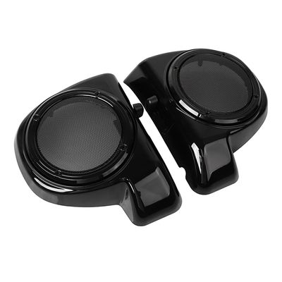 XMMT Vivid Black 6.5" Speakers Glove Box w/Black Speaker Grills Cover Fit for Harley Touring Lower Vented Fairing Street Glide Electra Glide Ultra-Classic 2014-2023