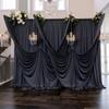 10ftx12ft Black Wrinkle-Free Wedding Backdrop Curtain -Silky Washable Black Polyester Drapes for Baby Showers, Birthday Parties, Photography, and Wedding Receptions-2 Panels 5FTx12FT view 3