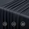 10ftx12ft Black Wrinkle-Free Wedding Backdrop Curtain -Silky Washable Black Polyester Drapes for Baby Showers, Birthday Parties, Photography, and Wedding Receptions-2 Panels 5FTx12FT view 4