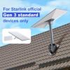 Starlink Gen 3 Mount, Roof & Wall Mounting Kit, Heavy Duty Pivot Adjustable Pole Mount, Compatible with V3 Starlink Standard Dish, Includes Pipe Adapter view 2