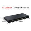 BAISULI Business Ethernet switches 10Gigabit Ethernet Switch Managed 10000Mbps 12 Port Optical SFP Network Switch view 2