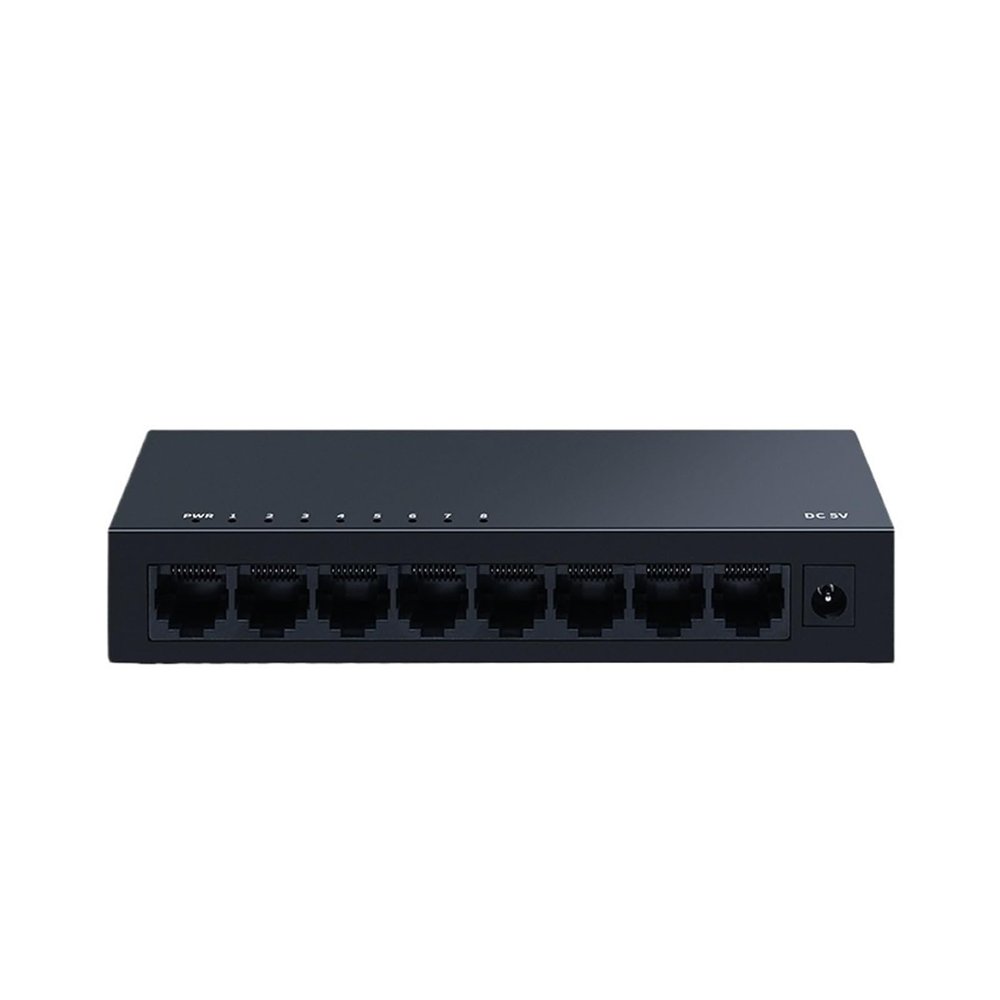 BAISULI Business Ethernet switches 8 Port Gigabit Ethernet Switch Hub Internet Splitter RJ45 LAN 1000Mbps Network Switcher 5V2A Metal 10Gbps Bandwidth