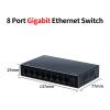 BAISULI Business Ethernet switches 8 Port Gigabit Ethernet Switch Hub Internet Splitter RJ45 LAN 1000Mbps Network Switcher 5V2A Metal 10Gbps Bandwidth view 2