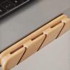 Black Walnut Solid Wood Desktop Solid Wire Data Cable Finishing Fixed Headphone Cable Clamp Line Storage Cable Manager Hub, USB Cable Bracket for Wall, Car, Office, Bedside Table (Beige, Large) view 4