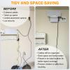Wall Mounting Kit for Gen 3 Router - AYAMAYA 2 in 1 Gen 3 Router Mount & V3 Power Supply Brackets Holder, Star Link Internet Kit Satellite Space Saving Wall Holder Mounting (White) view 2