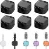 6 Pack Magnetic Cable Organizer, 2024 New Cord Organizer, Phone USB Charging Cable Storage Holder, Strong Adhesive Wire Holder (Black) view 1