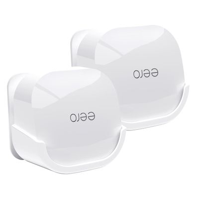 2Pack Wall Mount Holder for eero 6 Plus 6+ and eero 6 Router Mesh Wi-Fi System,Wall Mount Stand Bracket for eero 6 Plus and eero 6 tri-Band Mesh,Wall Bracket for eero 6+ Extender Router Wire Organizer