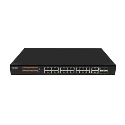 BAISULI Business Ethernet switches Managed 24 Port 10/100/1000Base-T 802.3at PoE Ethernet Switch with 4 Port Gigabit TP/SFP Combo Ethernet Switch(PoE)
