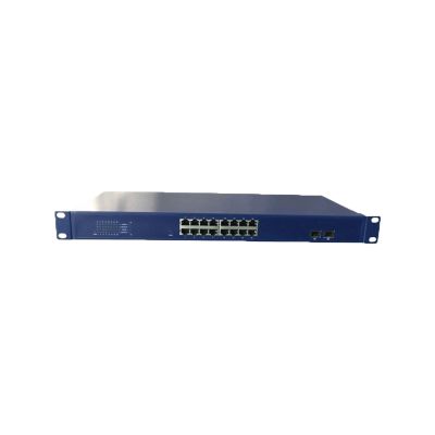 BAISULI Business Ethernet switches Unmanaged 16 Port Gigabit Ethernet Switch with 2 SFP Slots 16 10/100/1000M RJ45 Ports Switch Rack Mount(Non-PoE)