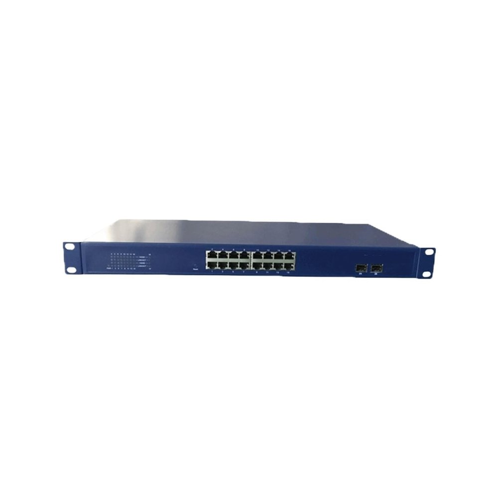 BAISULI Business Ethernet switches Unmanaged 16 Port Gigabit Ethernet Switch with 2 SFP Slots 16 10/100/1000M RJ45 Ports Switch Rack Mount(Non-PoE)