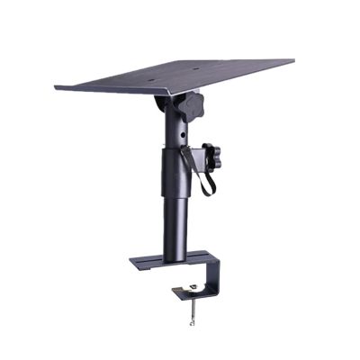 LHXEQJAM XP-07 Height Adjustable Speaker Table Stand with Tray 0-50mm with Large Clamp Base to Move Along The Base