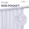 10x16ft White Backdrop Curtain for Party, 2 Panels Wrinkle Free 16 Foot Long Polyester Photo Backdrop Drapes Photography Background for Wedding Birthday Gathing view 4