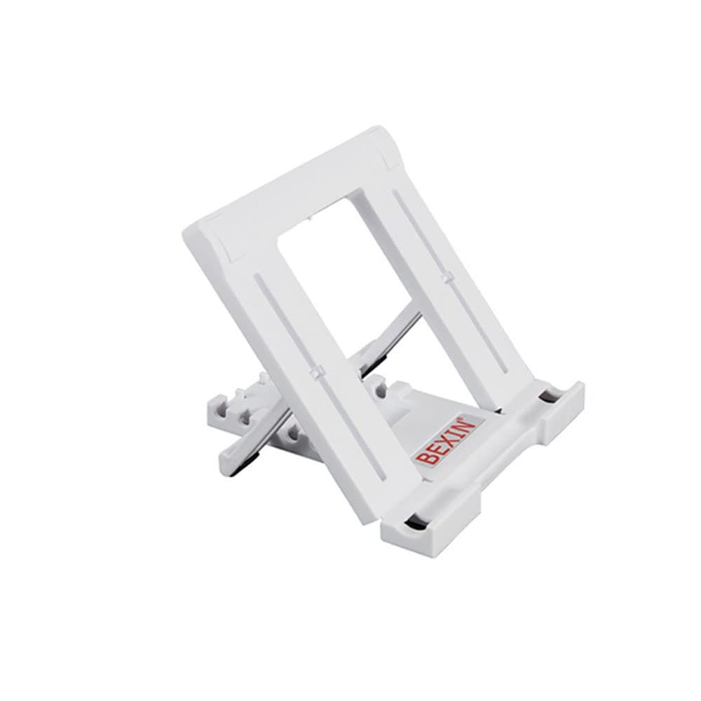 BE-TOOL Portable Tablet Stand Holder, Adjustable Desktop Portable Stand, 5 Gears Adjustable, Non-Slip Support, Home and Office Desk Accessories-White