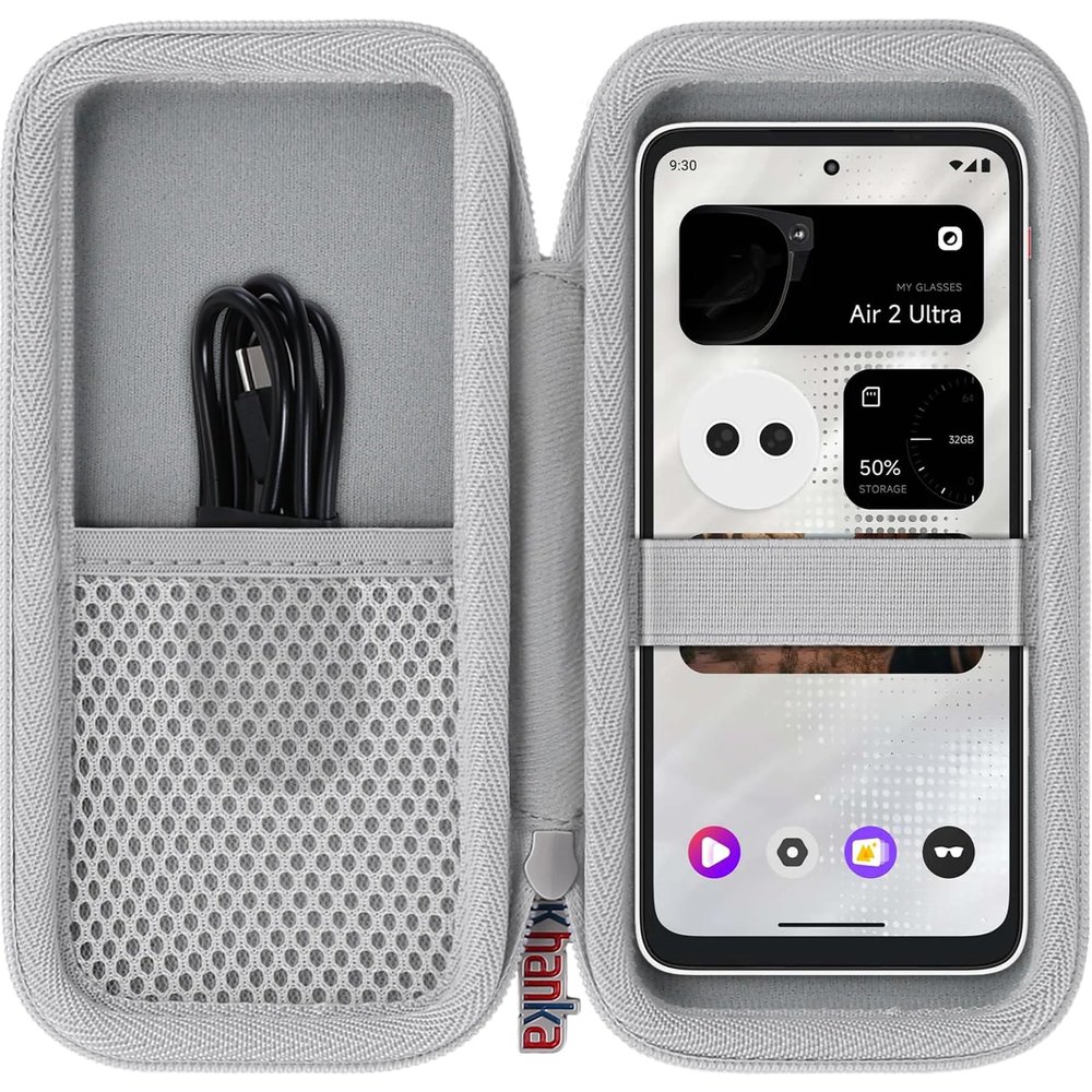 khanka Hard Travel Case Replacement for XREAL Beam Pro,The AR Glasses Spatial Computing Companion(Gray),Case Only.