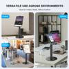 AboveTEK POS Tablet Kiosk Stand Bundle with Ultra-Sleek Portable Laptop Stand, 2-in-1 Foldable MacBook Stand for Desk & iPad Tablet Stand Holder, Fits 14"~17" MacBook view 2